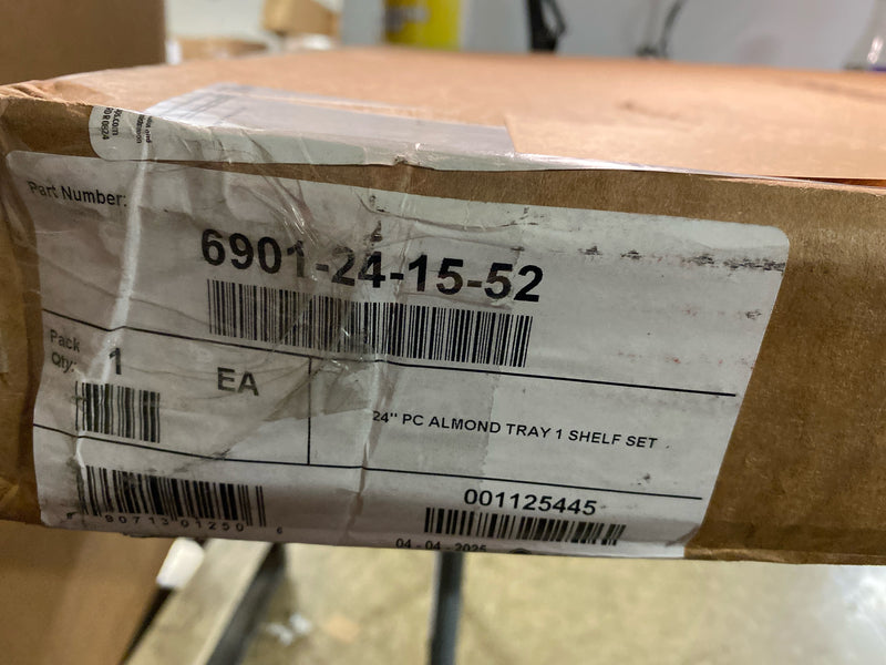 Rev-A-Shelf 6901-24-15-52 RAS Polymer 24" Diameter Replacement Pie Cut Lazy Susan Shelf - Shelf ONLY - Almond