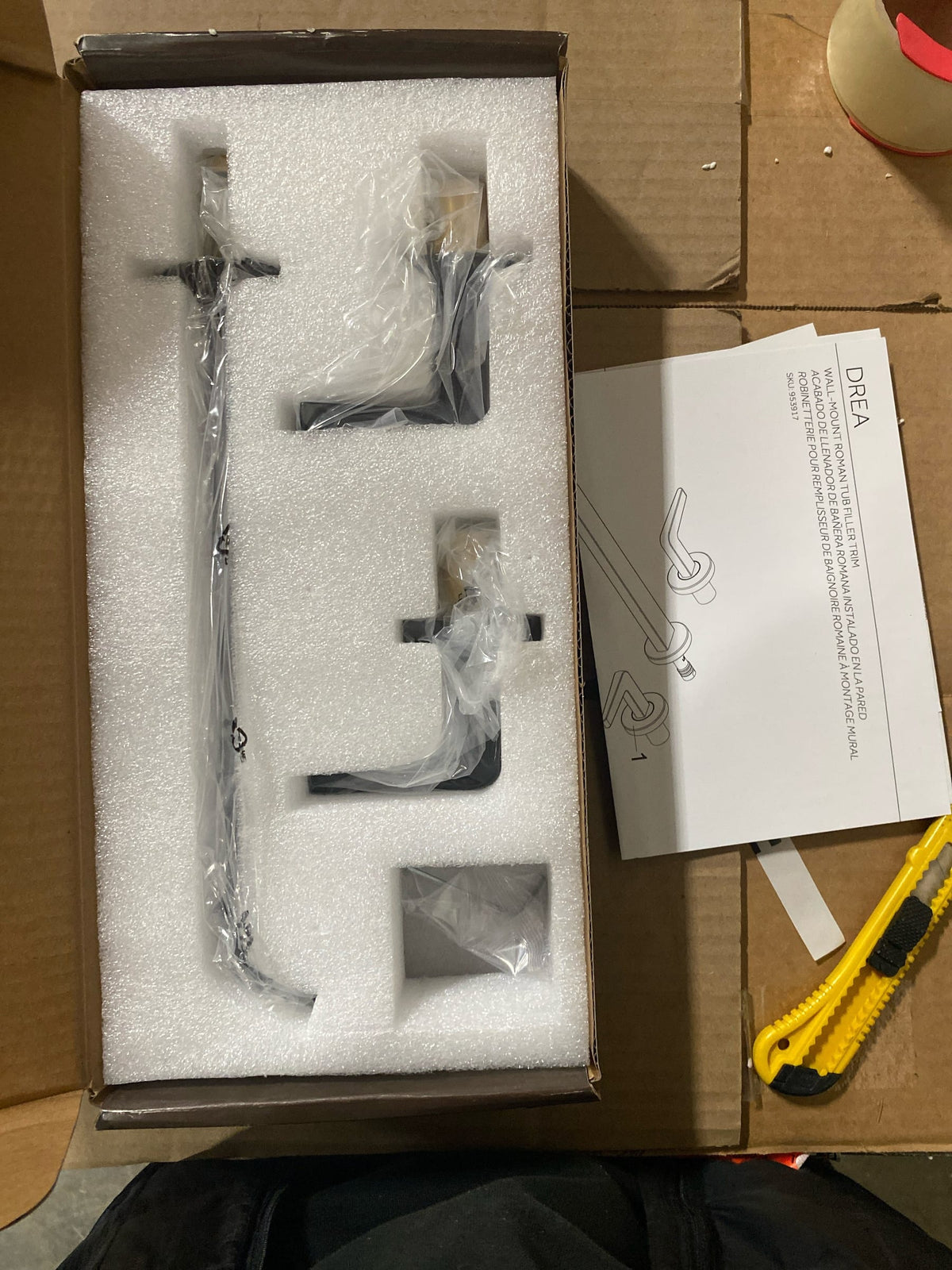 Signature Hardware SHDRWMTFMB Drea Wall Mounted Tub Filler - Matte Black