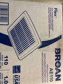 Broan AE110 InVent Series 110 CFM 1.3 Sone Ceiling Mounted HVI Certified Bath Fan - White