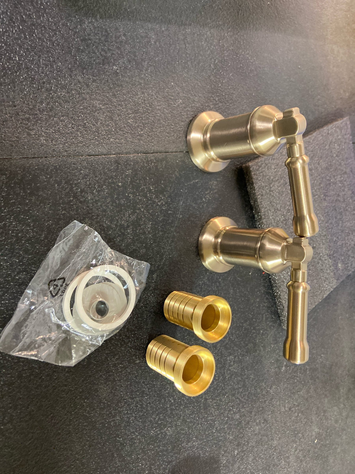 Delta H585CZ-PR Broderick Lever Handle Kit for Wall Mount Bathroom Faucet - Lumicoat Champagne Bronze