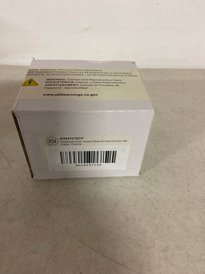 Signature Hardware 380056 Cylindrical Water Supply Elbow with Hand Shower Holder - Polished Chrome