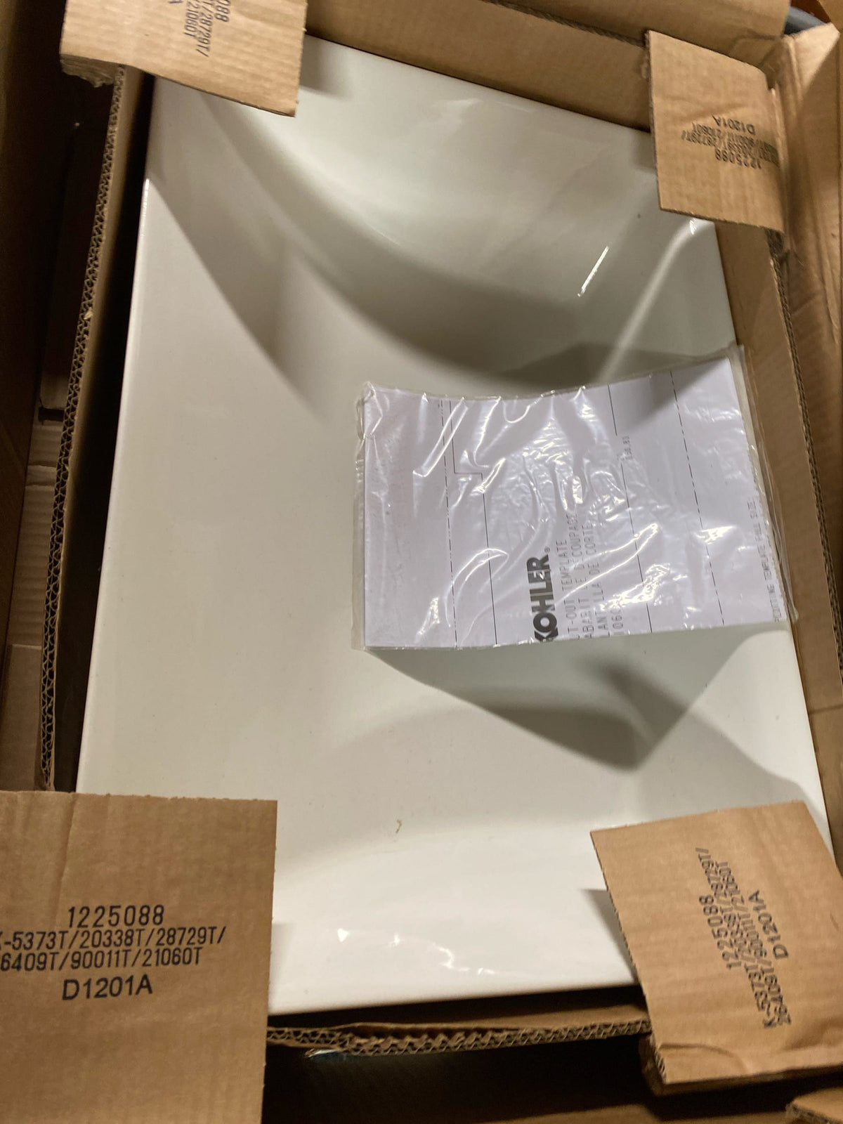 Kohler 21060-0 Brazn 23 in. x 16 in. Vessel Bathroom Sink in White Vitreous China