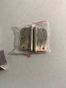 Deltana DSB35R515-R 3-1/2" x 3-1/2" Solid Brass 5/8" Radius Corner Plain Bearing Mortise Hinge - Pair - Satin Nickel