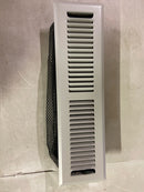 Home intuition CTFV212LG Contemporary 2 x 12 in. Decorative Floor Register Vent with Mesh Cover Trap, Light Grey