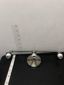 Justice Design Group FSN-8463-40-OPAL-NCKL Fusion 3 Light 26" Wide Bathroom Vanity Light with Square Flared Opal Glass Shades - Brushed Nickel