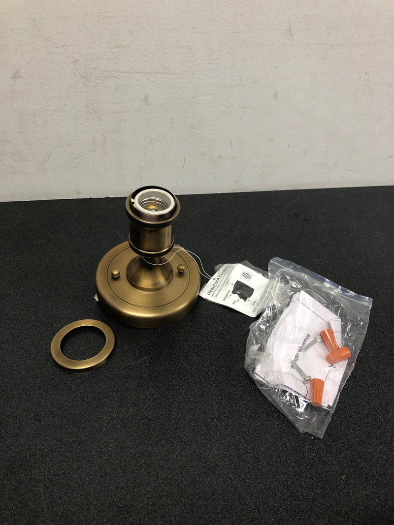 Innovations Lighting 516-1C-BB Bare Bulb 5" Wide Semi-Flush Ceiling Fixture - Brushed Brass