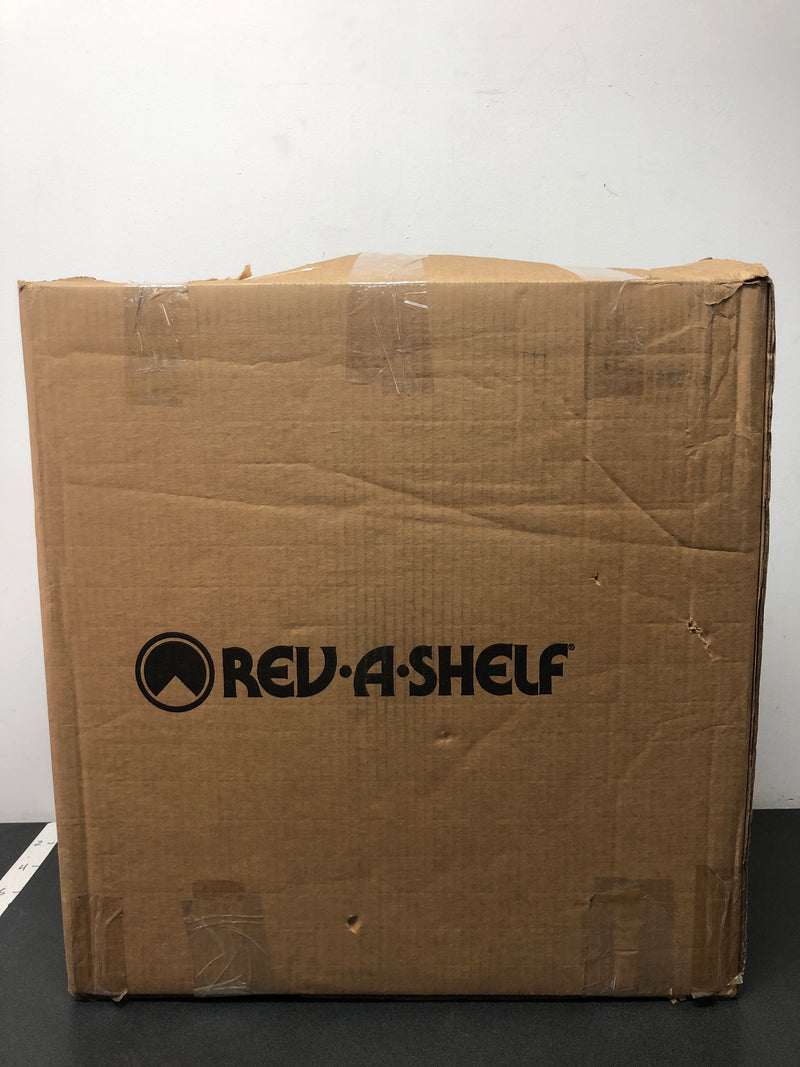 Rev-A-Shelf 6012-24-11-52 Classic Plastic 2-Shelf 24" Full Circle Lazy Susan for Corner Base Cabinets - White