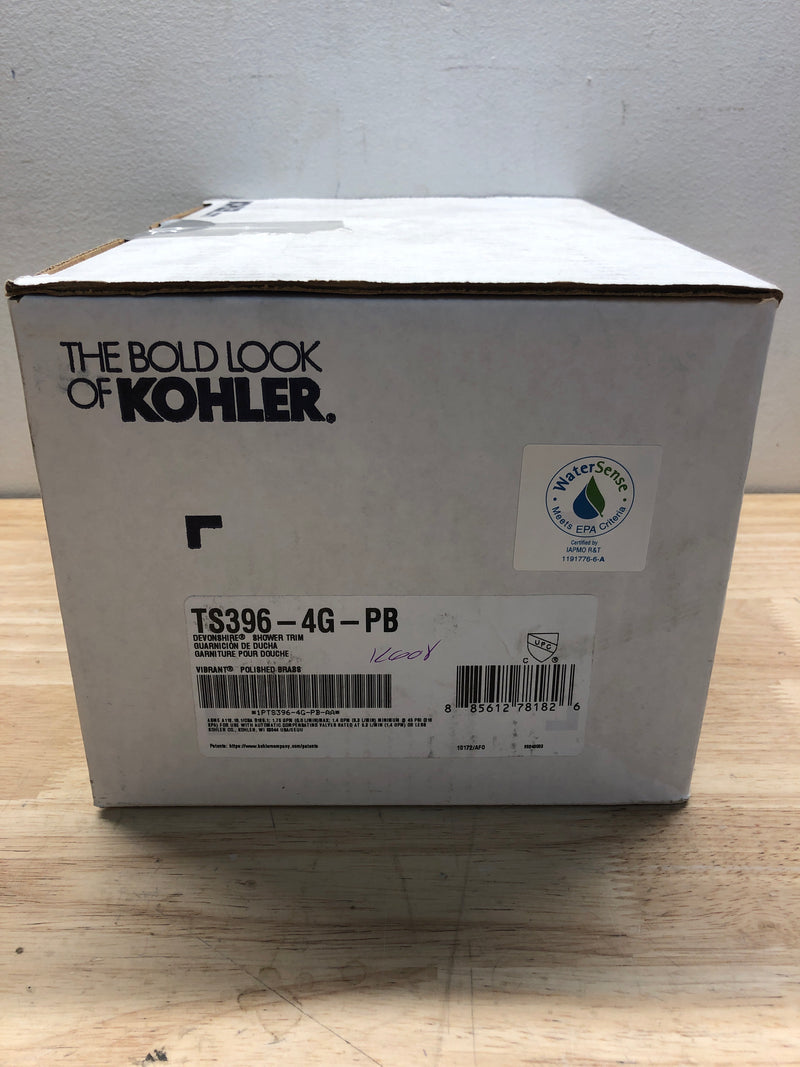 Kohler K-TS396-4G-PB Devonshire Shower Only Trim Package with 1.75 GPM Single Function Shower Head - Polished Brass