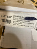Emtek 9100 Steel Hinges (Pair) - SD - 1/4" Radius Corner - 4" x 4" - 9102419 - Flat Black (US19)