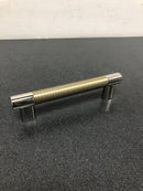 Amerock BP36558PNBBZ Esquire 5-1/16 in. (128 mm) Polished Nickel/Golden Champagne Drawer Pull