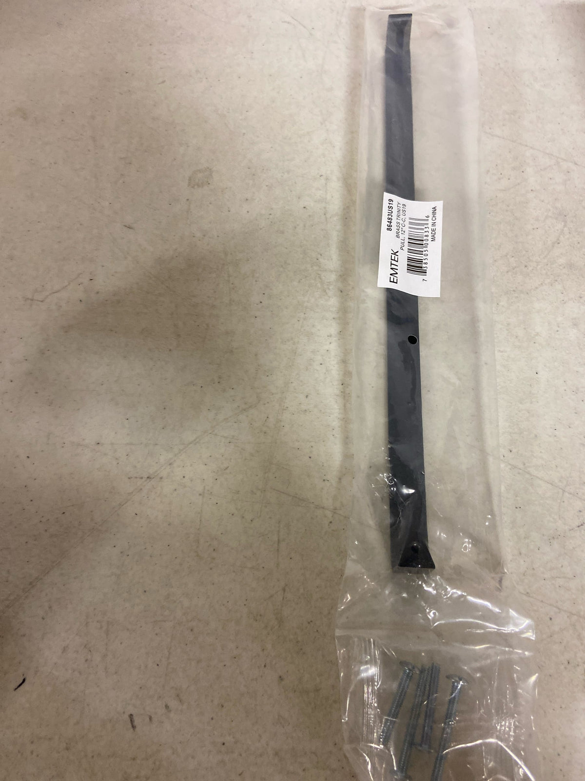 Emtek 86483 Trinity 12 Inch Center to Center Handle Cabinet Pull from The Contem, Flat Black