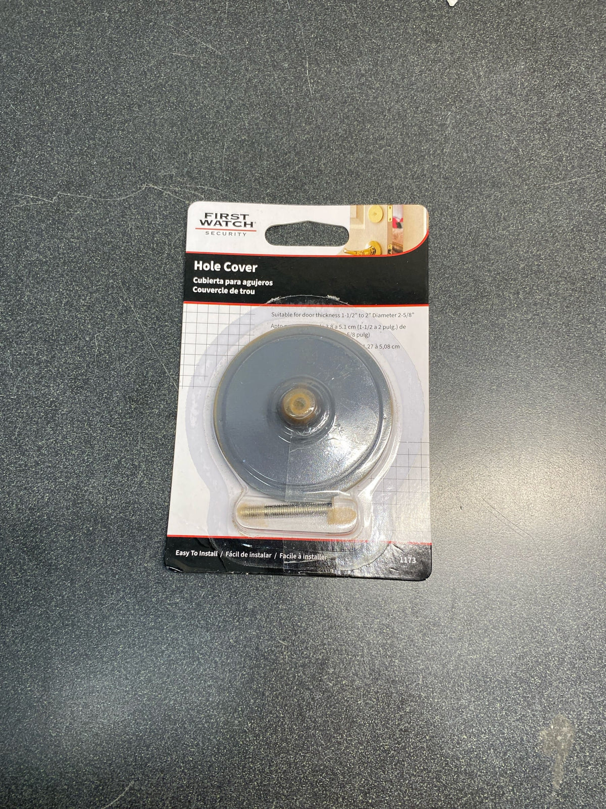 First Watch 1173 Bore Hole Cover for Lockset Holes from 1/2" to 2-1/8" - Prime Coat Grey