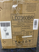 Elegant Lighting LD2360BR Neri 18" Tall Wall Sconce with Frosted Glass Shade - Brass / White