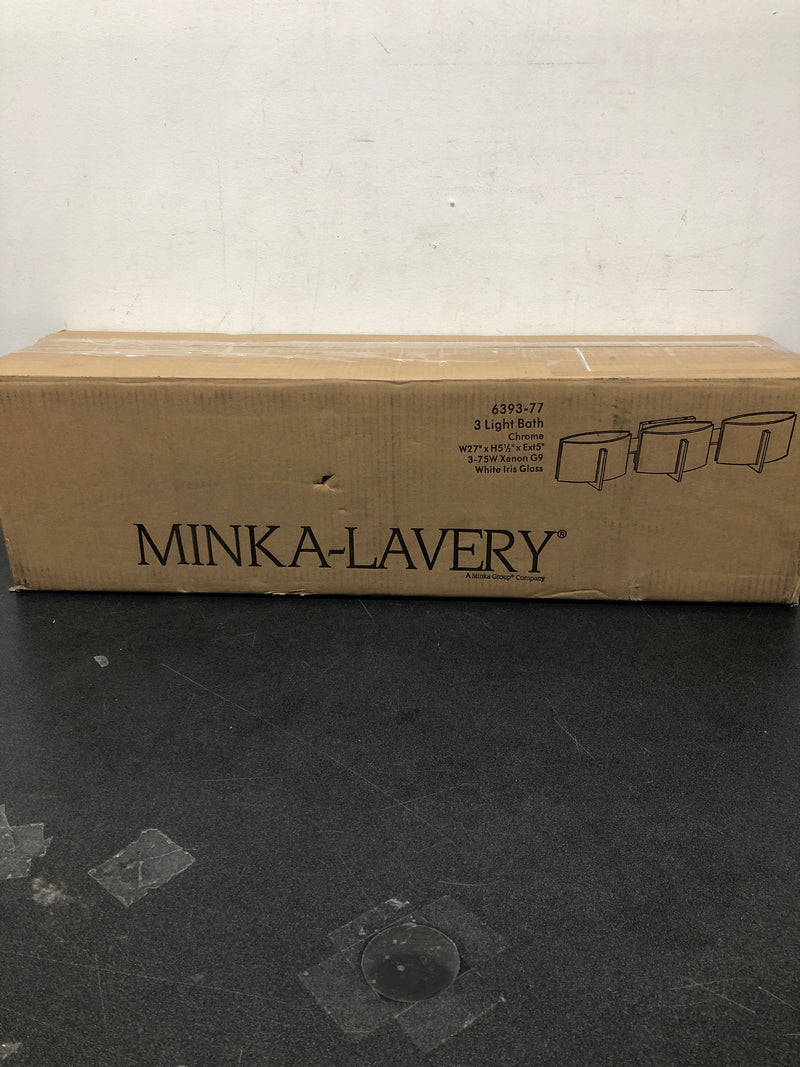 Minka Lavery 6393-77 3 Light Bathroom Vanity Light from the Clarté Collection - Chrome