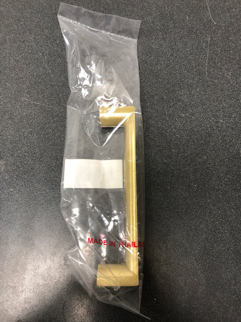 Berenson 2103-40SG-P Elevate 5-1/16" (128 mm) Center to Center Thick Wide Square Cabinet Handle / Drawer Pull - Satin Gold