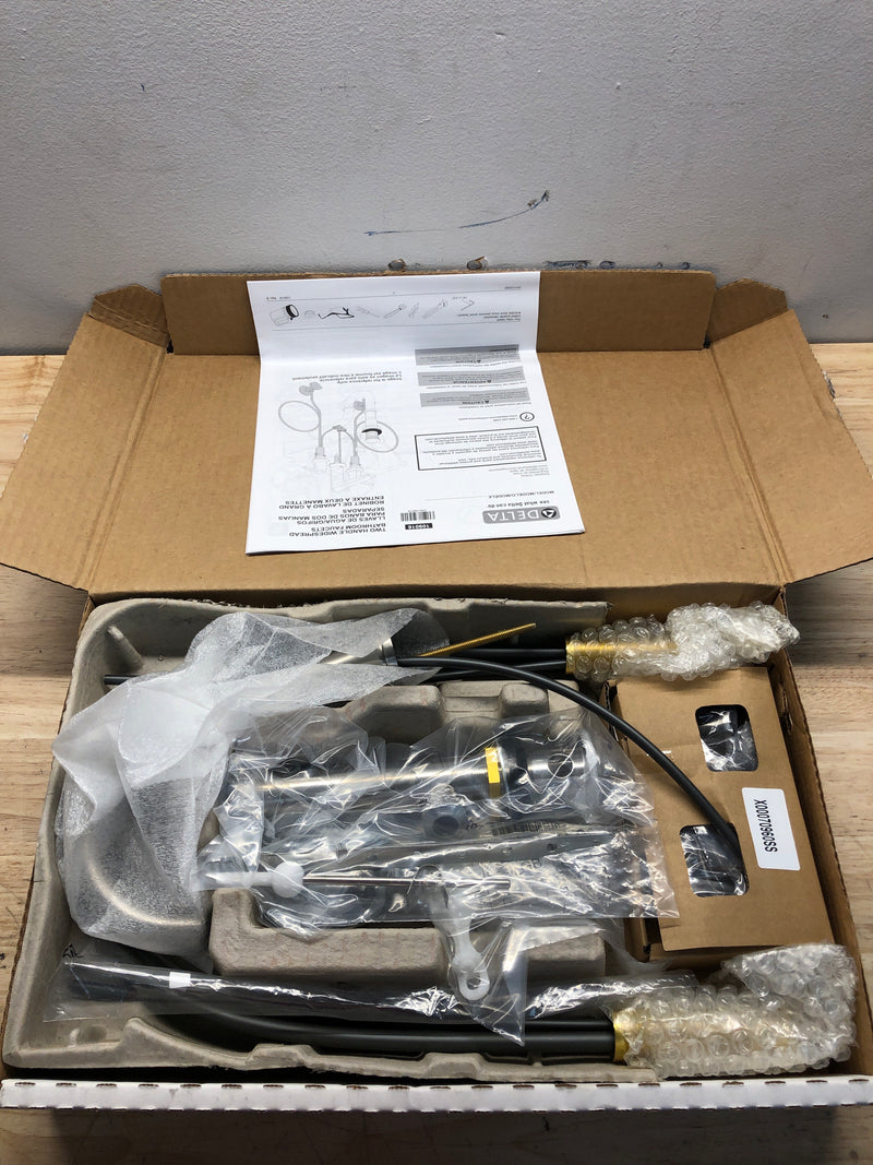 Delta 3559-SSMPU-DST Trinsic Widespread Bathroom Faucet with Metal Drain Assembly - - Brilliance Stainless