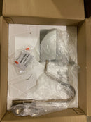 Satco 60/7392 Trilby 7.375 in. 1-Light Matte White/Burnished Brass Wall Sconce with Matte White Metal Shade