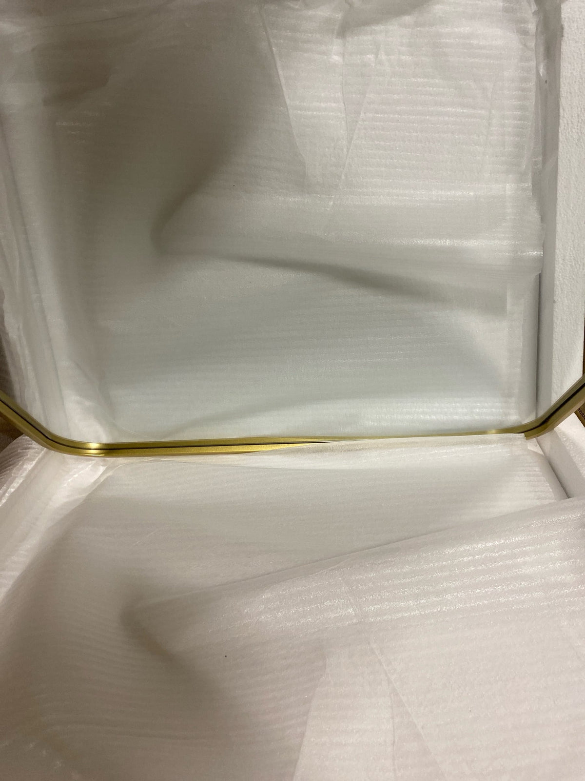 Elegant Lighting MR802424BR Evermore 24" W x 24" H Transitional Square Framed Bathroom Wall Mirror - Brass