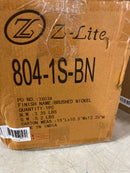 Z-Lite 1 Light Wall Sconce 804-1S-BN