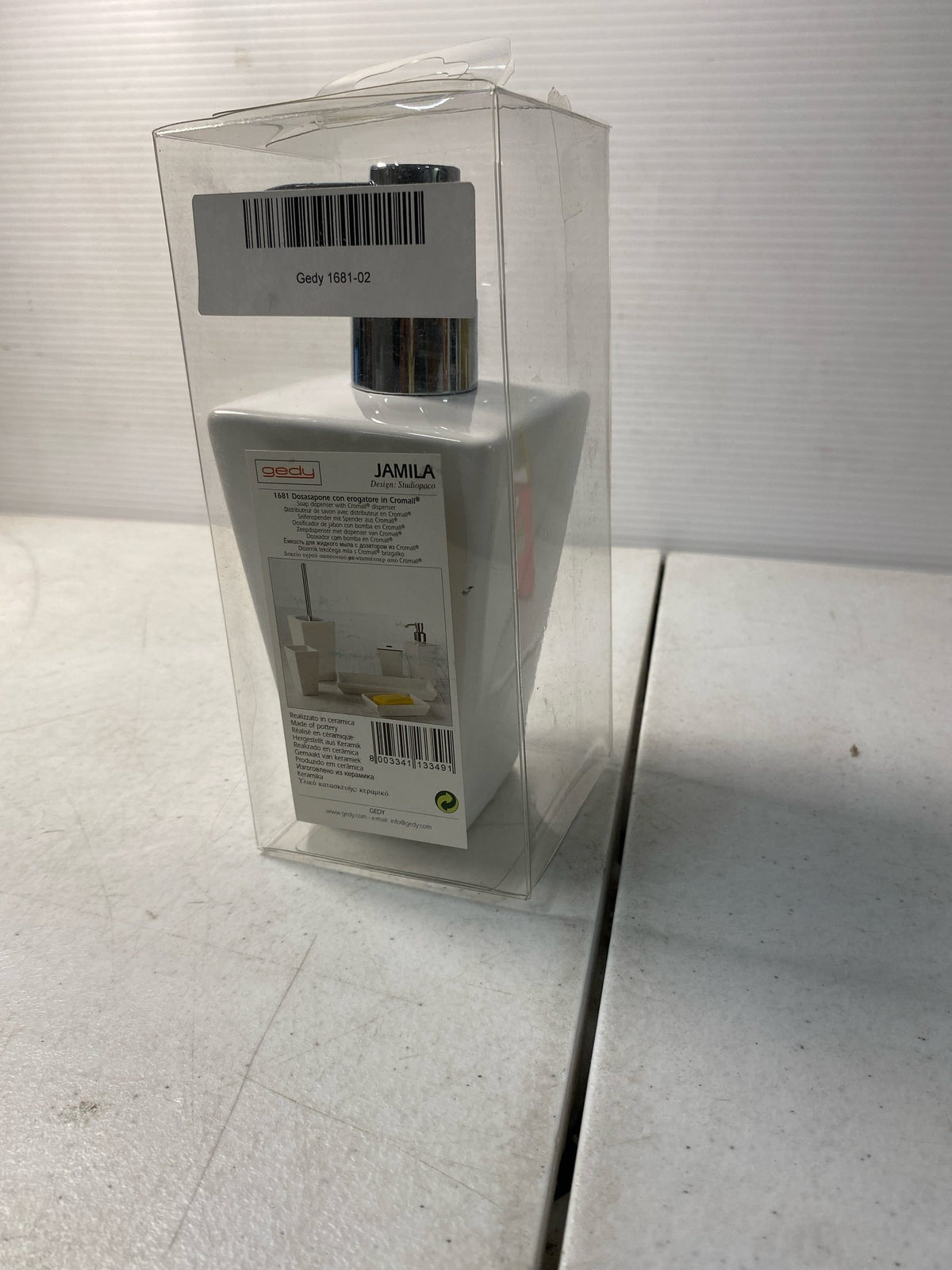 Nameeks Gedy 1681-02 Gedy Collection Free Standing Soap Dispenser - White