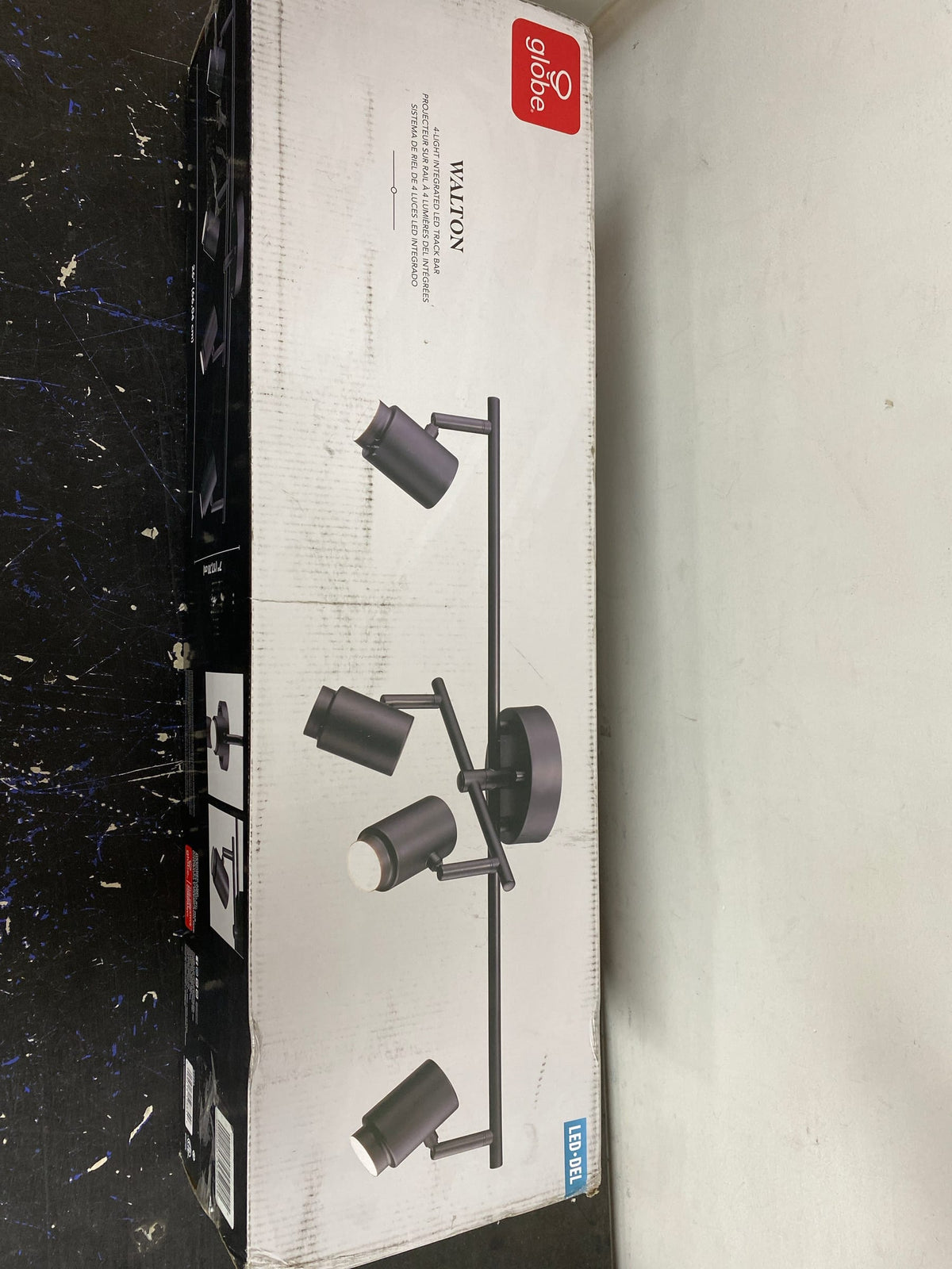 Globe Electric 59884 Walton 4 Light 26" Wide LED Fixed Rail Ceiling Fixture - Matte Black