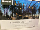Bulbrite 812482 48' Long 15 Light White String Light - Black / Clear Vintage