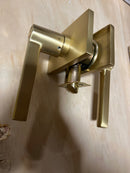Emtek 512HLOUS4 RH Helios Single Cylinder Keyed Entry Door Lever Set - Satin Brass