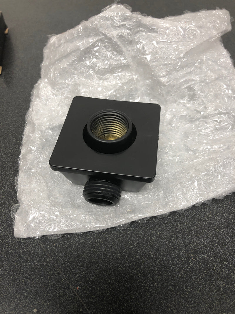 Delta 50570-BL Square Wall Supply Elbow for Hand Shower Hose Connection - Matte Black