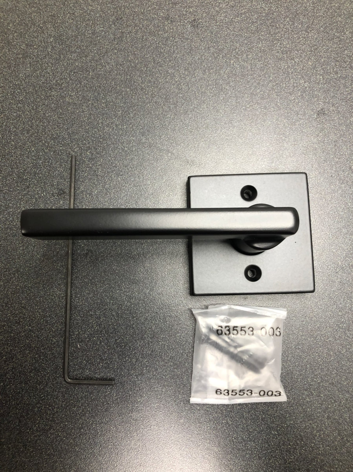 Kwikset 788HFLSQT-514 Halifax Non-Turning One-Sided Dummy Door Lever with Square Rose - Matte Black