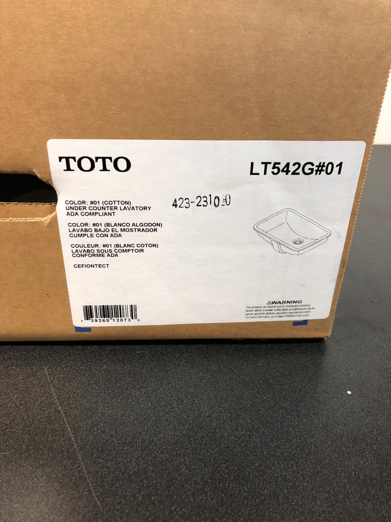 TOTO 19" Undermount Bathroom Sink with Overflow and CeFiONtect Ceramic Glaze