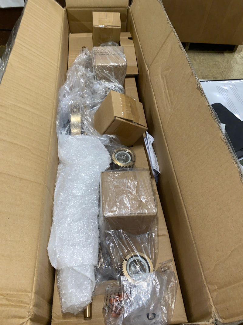 Kichler 55212CPZ Kavi 4 Light 32" Wide Vanity Light with Clear Glass Shades - Champagne Bronze