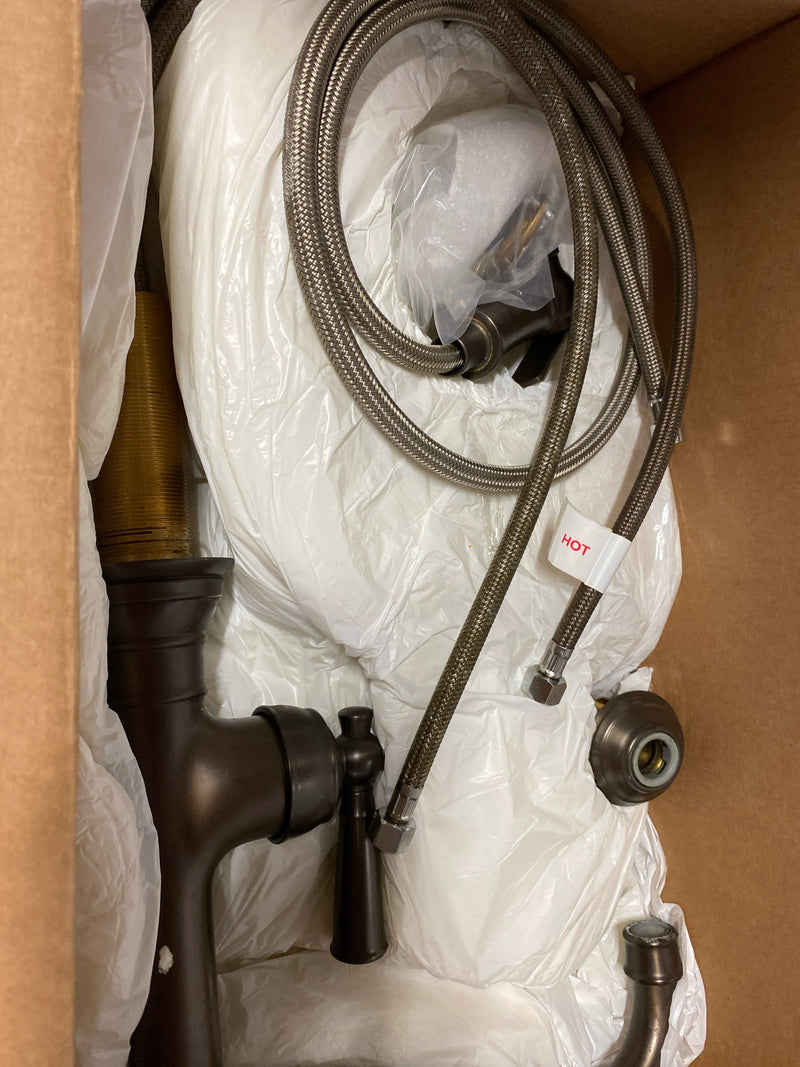 Newport Brass 2470-5313 Jacobean Single Handle Kitchen Faucet with Side Spray, English Bronze