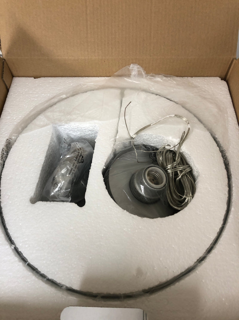 Progress Lighting Embellish Galvanized Coastal Clear Glass Bell Pendant Light