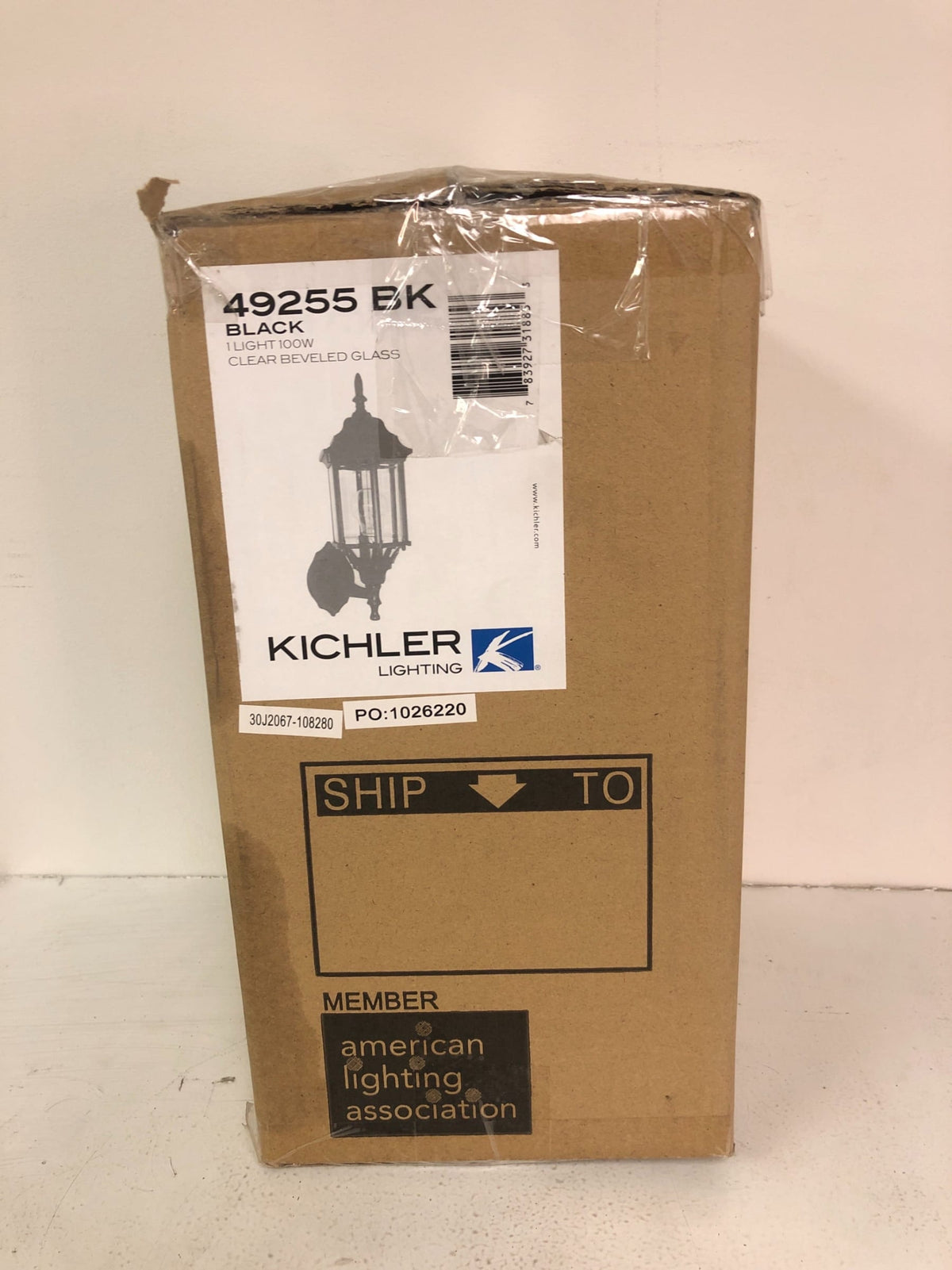 Kichler Chesapeake 17-in H Black Medium Base (E-26) Outdoor Wall Light