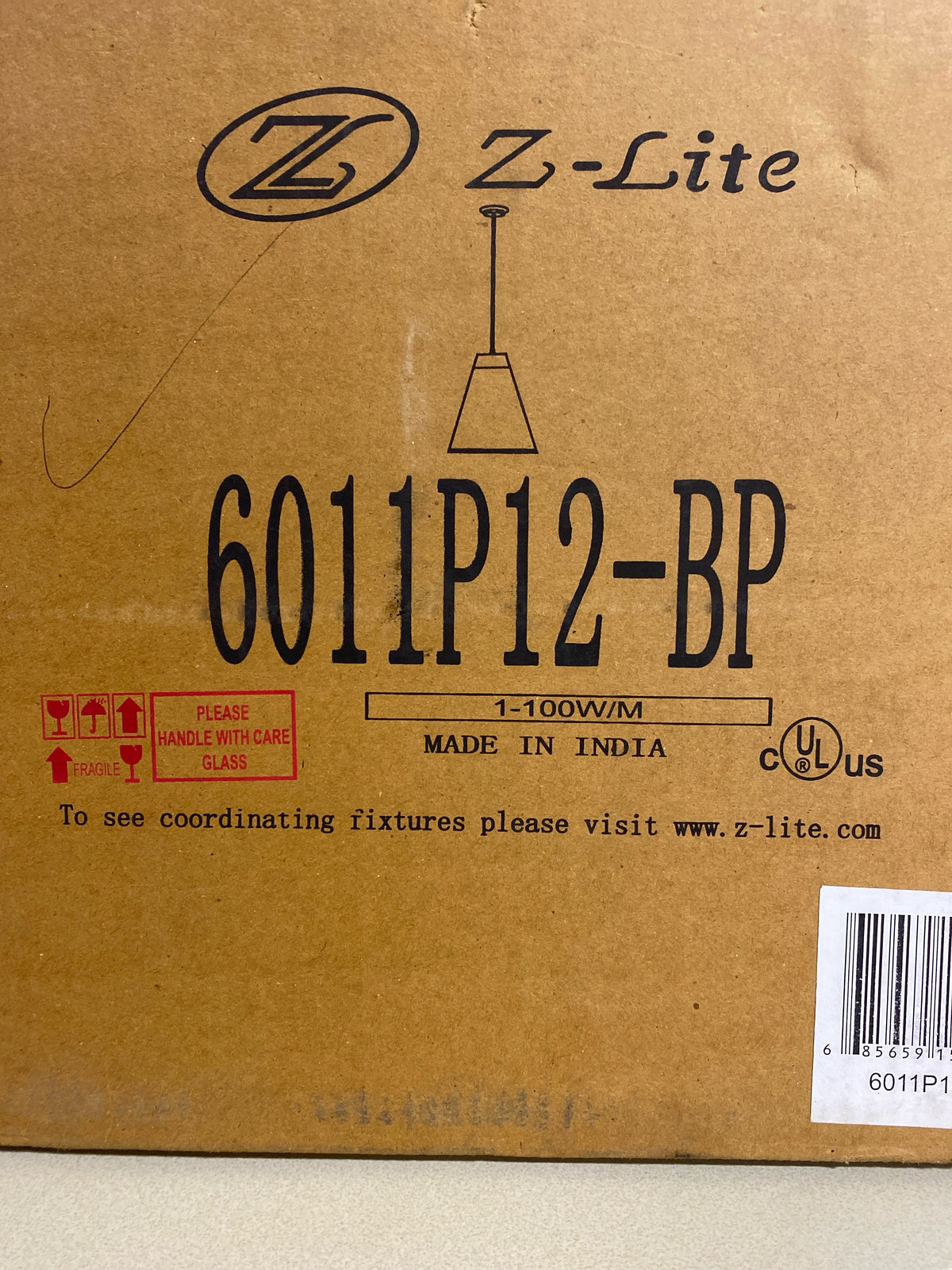 Z-Lite 6011P12-BP Eaton 12" Wide Pendant - Plated Bronze