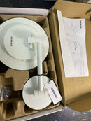 WS Bath Collections WS 92WD WM WS 8-1/2" W x 8-7/8" H Modern Circular Framed Bathroom Wall Mirror with LED Lighting - Matte White