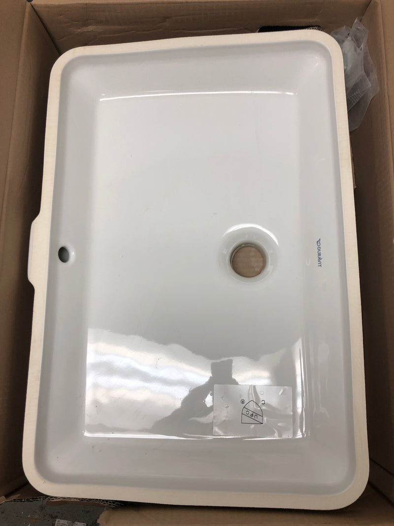 Duravit 0316530017 2nd Floor 20-5/8" Rectangular Ceramic Undermount Bathroom Sink with Overflow - White