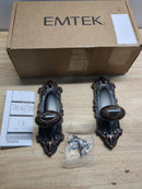 Emtek 8053US10B 7-3/4" Height Victoria Sideplate Designer Brass Dummy Set - Oil Rubbed Bronze