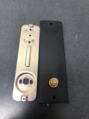 Baldwin FDSANxCONCQE190 Santa Cruz Full Dummy Full Plate Handleset with Non-Turning Dummy Interior Contemporary Knob - Satin Black