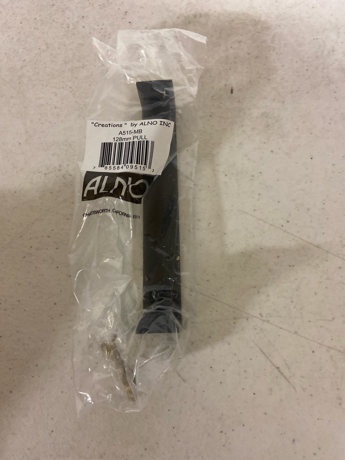 Alno A515-MB Style Cents 5" Center to Center Wide Flat Square Cabinet Handle / Drawer Pull - Matte Black