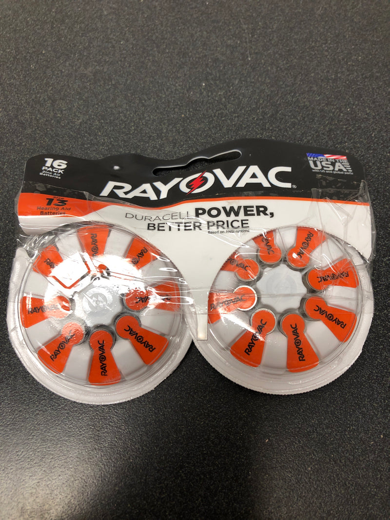 Rayovac Size 13 Hearing Aid Batteries, Hearing Aid Batteries Size 13, 16 Count