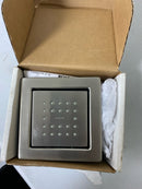 Kohler K-8003-BN WaterTile Square Single Square Metal Body Spray – with 22 Rubber Spray Nozzles - Brushed Nickel