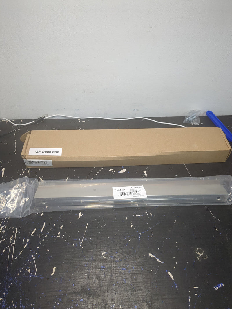 Emtek 87150US14 12 in. Center to Center Cabinet Edge Pull, Bright Nickel