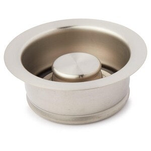 Signature Hardware Brass Disposer Flange & Stopper in Stainless Steel