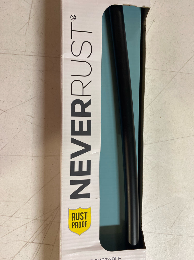 Zenna home 72S2ALBKL NeverRust 50 in. to 72 in. Aluminum Curved Dual Mount Shower Curtain Rod in Matte Black