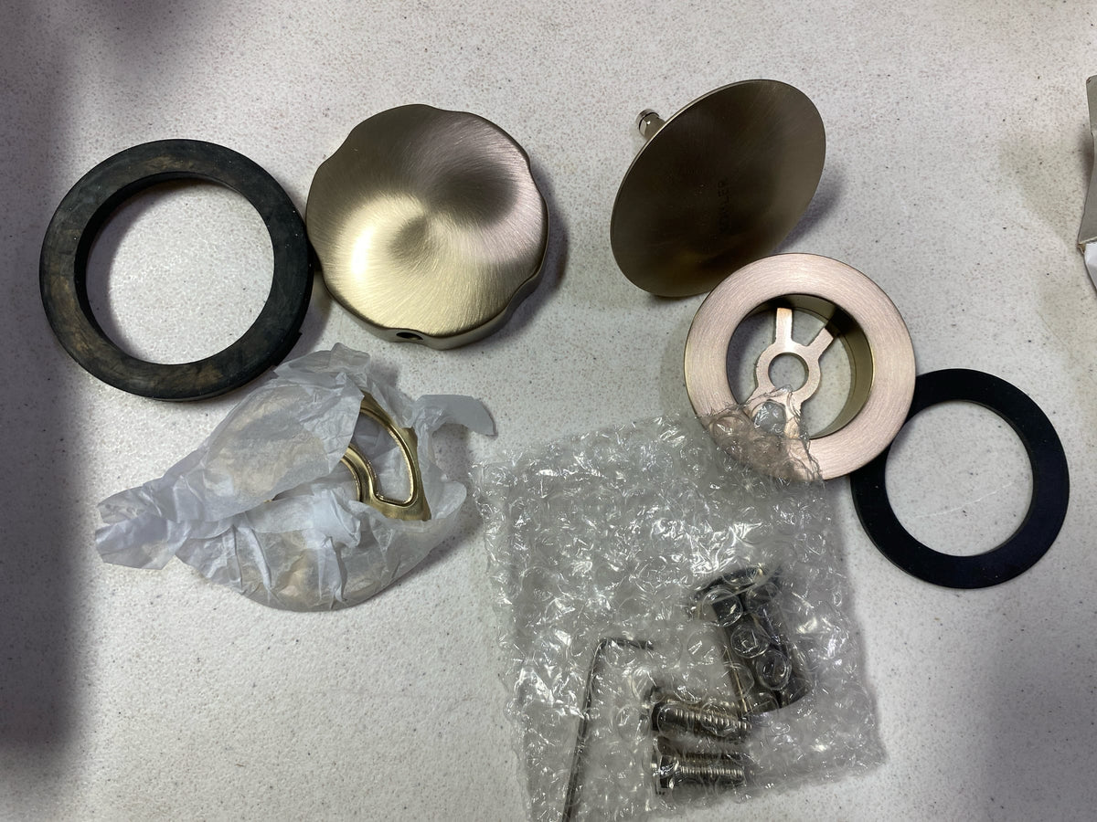 Kohler K-7214-BV Clearflo 1-1/2" Tub Drain Kit - with Overflow - Less PVC - Brushed Bronze