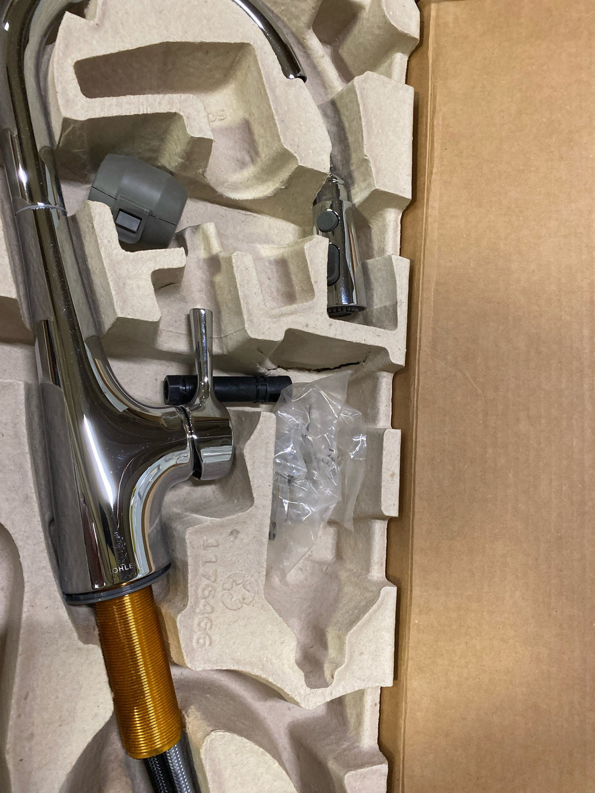 Kohler K-24661-CP Tempered 1.5 GPM Single Hole Pull Down Kitchen Faucet - Polished Chrome