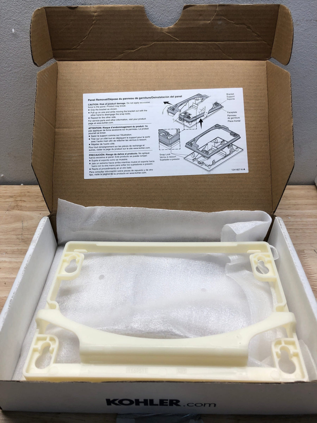 Kohler K-8857-0 Bevel 1.6 / 0.8 GPF Dual Flush Actuator Plate - White