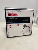Delta LNA46-MB Lorna Wall Mounted Round Closed Towel Ring Bath Hardware Accessory in Matte Black