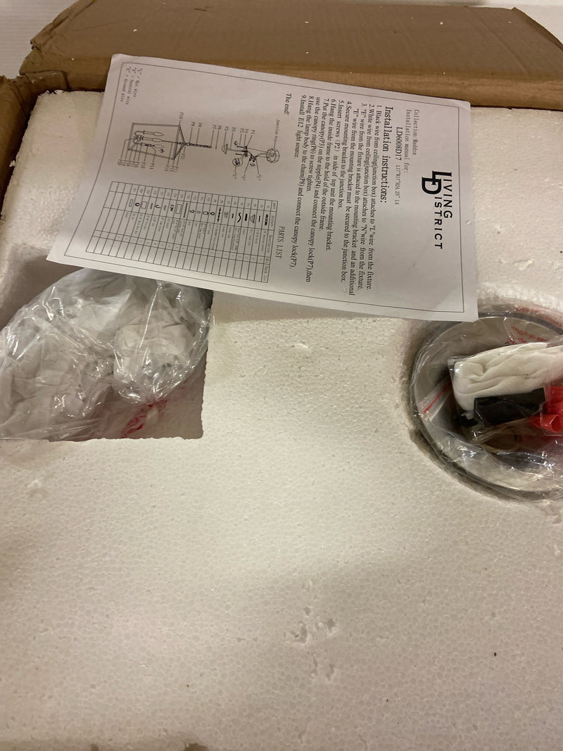 Elegant Lighting LD6008D17S Maddox 4 Light 17" Wide Taper Candle Pendant - Vintage Sliver